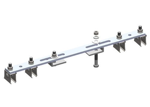 8-Bar, Bracket, Flange, with Hanger Clamps, Steel Cross-Bolt, 2+2, 19 3/8 inch L Conductix XA-51868