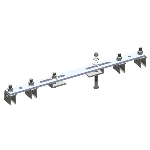 Conductix 8-Bar, Bracket, Flange, with Hanger Clamps, Steel Cross-Bolt, 2+2, 19 3/8 inch L