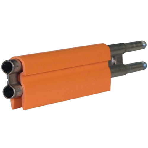 Conductix 8-Bar Conductor Bar, 90 A, Galvanized Steel, Orange PVC Cover, 10 FT Length
