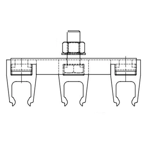 Conductix Saf-T-Bar, C Series, Hanger CLP 3-Pole 1.5 IN SPC Lexan