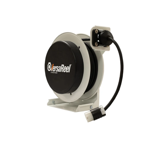 Conductix VersaReel Spring-Driven Cable Reel, 12 AWG/3 Conductors, 25 FT, w/Single Receptacle, 15 A