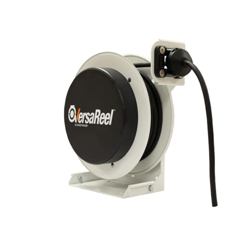Conductix VersaReel Spring-Driven Cable Reel, 12 AWG/3 Conductors, 25 FT, w/Flying Leads, 15 A