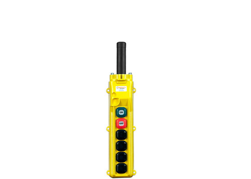 Conductix 80 Series 6-button Pendant with four single-speed switches and momentary on/off