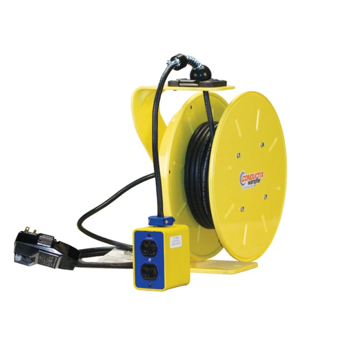 Conductix 1200 Series PowerReel - 14 AWG / 3 Conductors w/ GFI Receptacle Box, Dual 15 A/125 V 30 FT Length