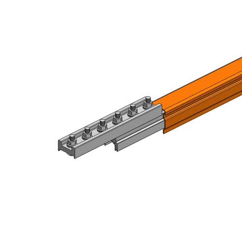 Conductix Hevi-Bar II Conductor Bar Dura Coat 700 A, Orange PVC Cover, With Splice, 30 FT Length