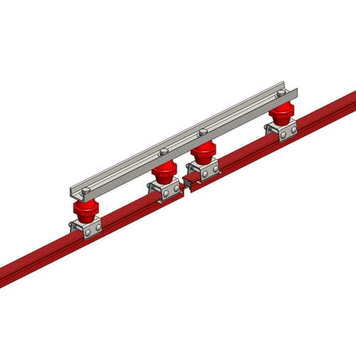 Conductix Hevi-Bar II, Power Interrupting Section, 700 A, Red Med Heat Polycarbonate Cover, 30 ft L