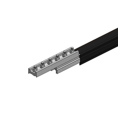 Conductix Hevi-Bar II Conductor Bar Dura Coat 500 A, Black UV Resistant PVC Cover, With Splice, 30 FT Length