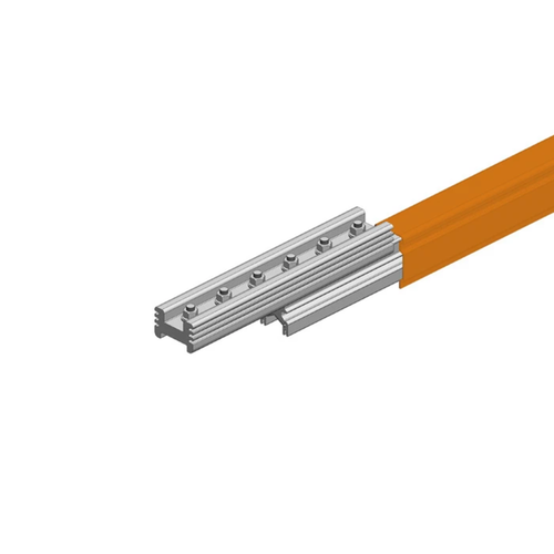 Conductix Hevi-Bar II Conductor Bar, Dura Coat, 1000 A, Orange PVC Cover, With Splice, 30 FT Length
