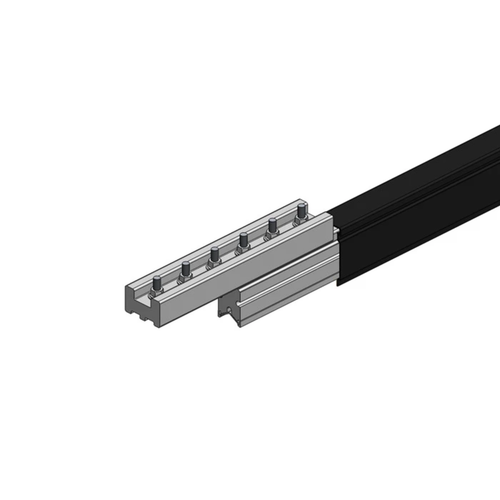 Conductix Hevi-Bar II Conductor Bar Dura Coat, 1500 A, Black UV Resistant PVC Cover, With Splice, 30 FT Length