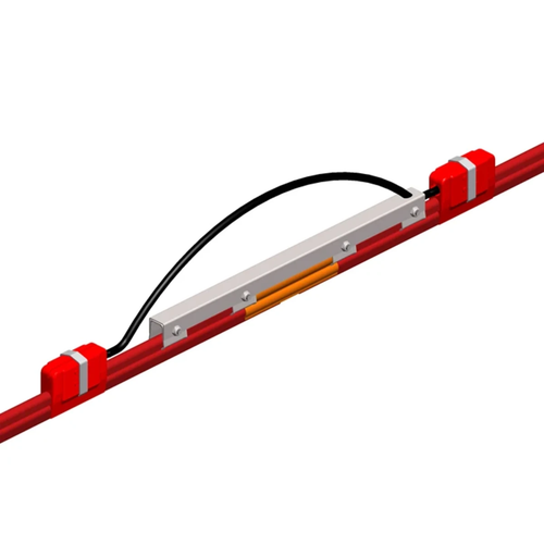 Conductix 8-Bar Expansion Section, 250 A, Copper / Stainless Clad, Red Medium Heat Cover, 10 FT Length