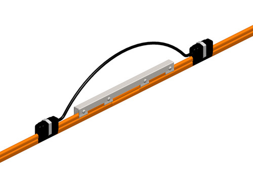 8-Bar Expansion Section, 250A, Copper / Steel Lam, Dark Orange High Heat Cover, 10FT Length Conductix XA-11072