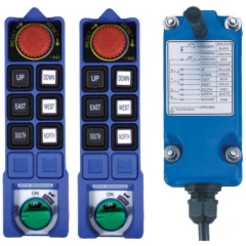 Conductix Radio Remote Control Kit, Saga Protean L8 Series, 6-Button, 1-Speed, 2 TX, 12-24 VDC