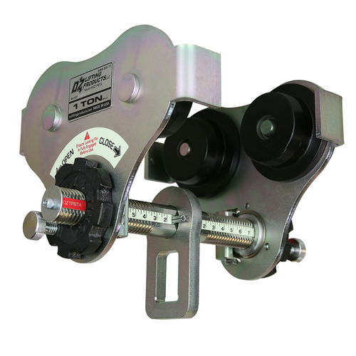 OZ Lifting 1 T USA Push Beam Trolley with up to 8" Flange Width