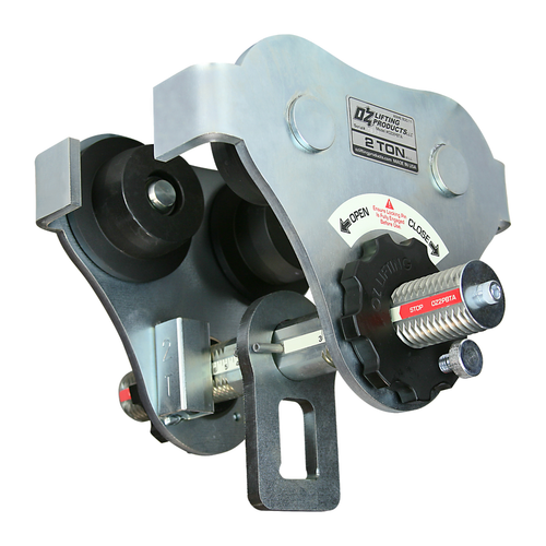 OZ Lifting 2 T USA Push Beam Trolley with up to 8" Flange Width