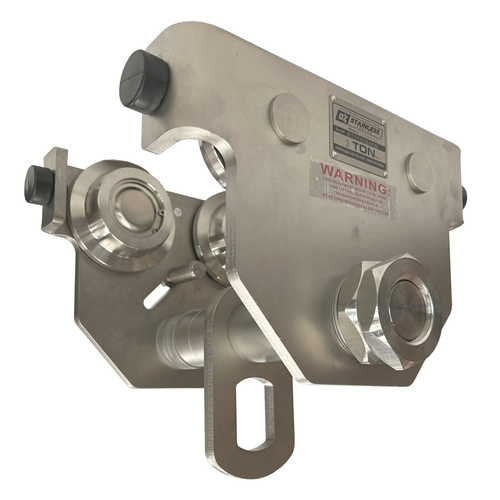 OZ Lifting 3 T Stainless Steel Push Beam Trolley