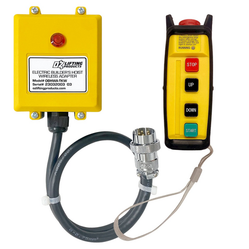 OZ Lifting 500 Lb. Electric Builder's Hoist with 90 Ft. of Lift Including OBHWA-T500 Wireless Adapter