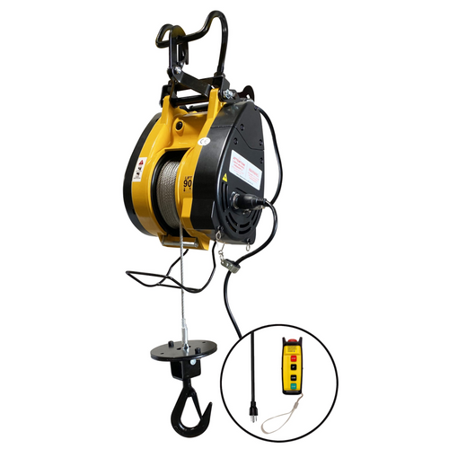 OZ Lifting 500 Lb. Electric Builder's Hoist with 90 Ft. of Lift Including OBHWA-T1000 Wireless Adapter