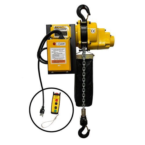 OZ Lifting 1000 Lb. Electric Chain Hoist with 30 Ft. of Lift Including ECWA Wireless Adapter