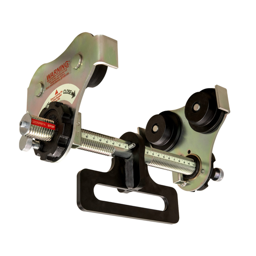 OZ Lifting 0.5 T Push Beam Trolley with up to 12" Flange Width and Integrated OBH Hanger (Made in USA)