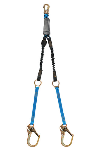 Tractel Tracpac Extendible Twin-Leg Shock-Absorbing Lanyard – 4½ to 6 ft., Dual Arms C226Y Tractel Tracpac Extendible Twin-Leg Shock-Absorbing Lanyard – 4½ to 6 ft., Dual Arms C226Y