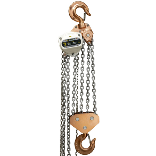 OZ Lifting 10 T Spark Resistant Chain Hoist 10 Ft. Lift