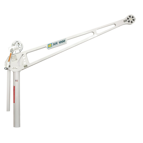 OZ Lifting 1000 Lb. Extended Reach Davit Crane with Manual Winch