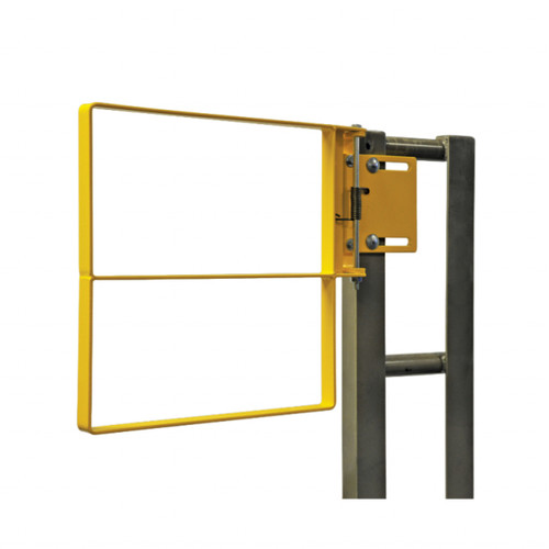 Tractel RX Series – Extended Coverage Bolt-On Self-Closing Industrial Safety Gate – 25"–27.5", Carbon Steel, Safety Yellow Enamel (Right) – RX70-24SYR