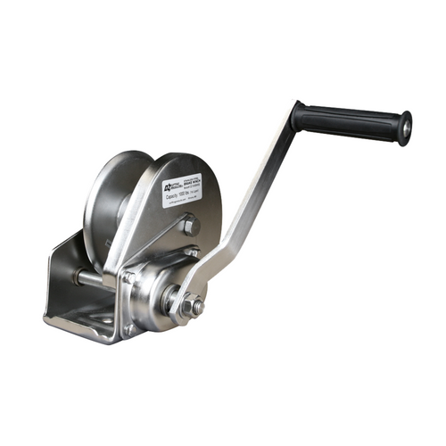 OZ Lifting 1000 Lb. Stainless Steel Brake Winch with Drill Drive Adapter