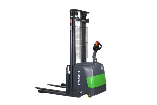 EKKO EB18C-118LI Full Powered Straddle Stacker (Li-Ion)   4,000 lb Capacity