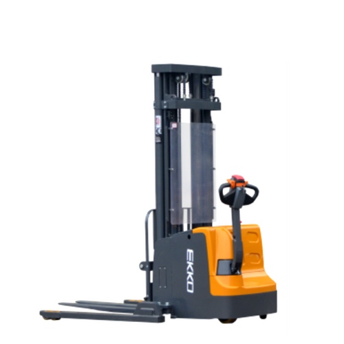 EKKO EB20E Full Powered Straddle Stacker 4,400 lb Capacity, 177" Height