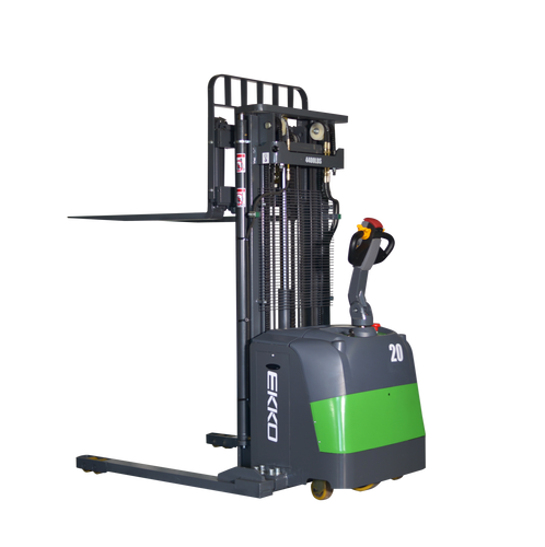 EKKO EB20CS-189LI Full Powered Straddle Stacker with Side Shift (Li-Ion)   4,400 lb Capacity