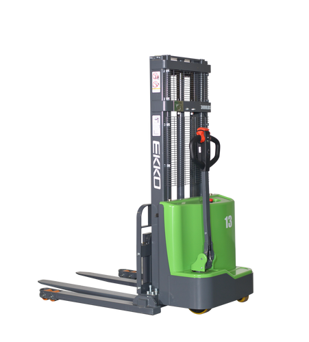 EKKO EB14C-118LI Full Powered Straddle Stacker (Li-Ion)   3,000 lb Capacity