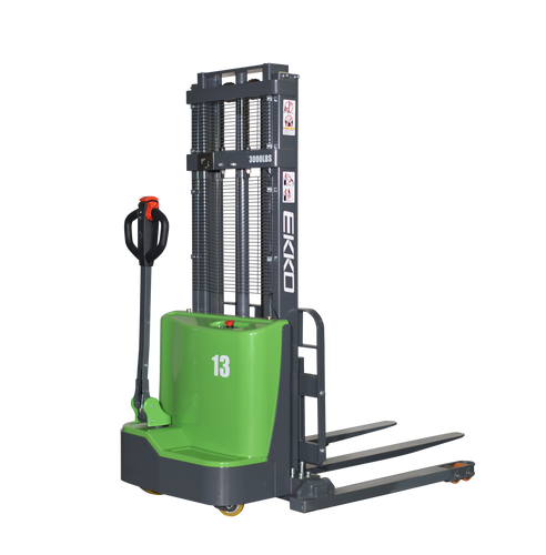 EKKO EB14C-138LI Full Powered Straddle Stacker (Li-Ion)   3,000 lb Capacity