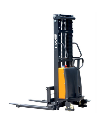 EKKO EA15B Semi-Electric Straddle Stacker   3,300 lb Capacity