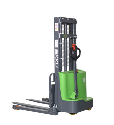 EKKO EB14C-145LI Full Powered Straddle Stacker (Li-Ion)   3,000 lb Capacity