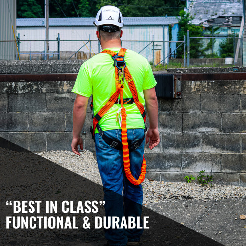 6  SINGLE LEG INTERNAL SHOCK ABSORBING LANYARD WITH 2 STEEL SNAP HOOKS