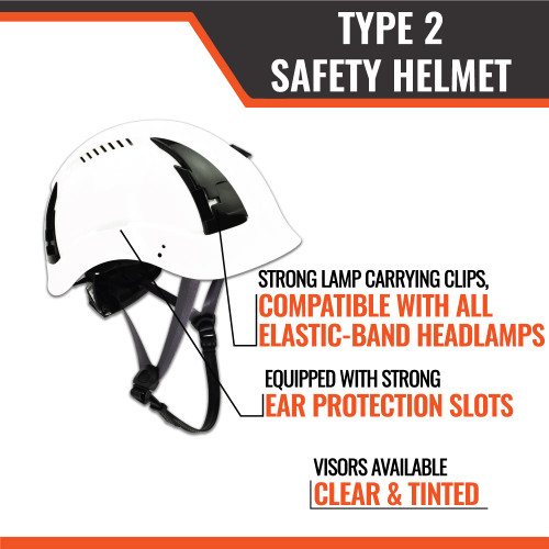 APEX Type 2 Class C Safety Helmet Red Clear