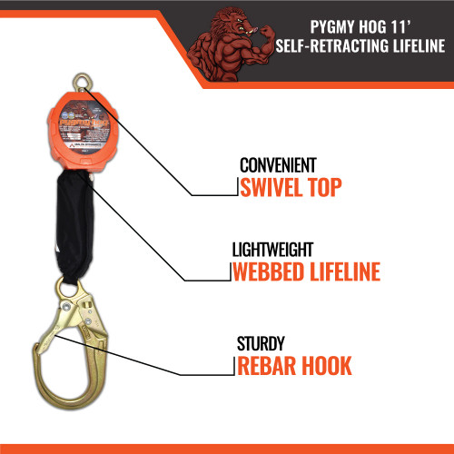 11' PYGMY HOG SRL, CLASS 1-P Rebar Hook Single