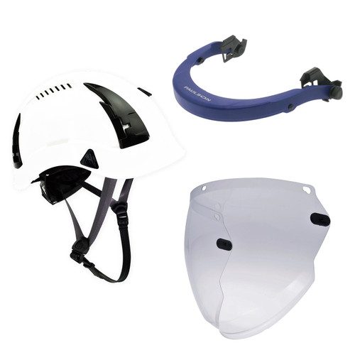 APEX Type 2 Class C with Face Shield Black High Temp/Impact Toric Face Shield Window, Clear