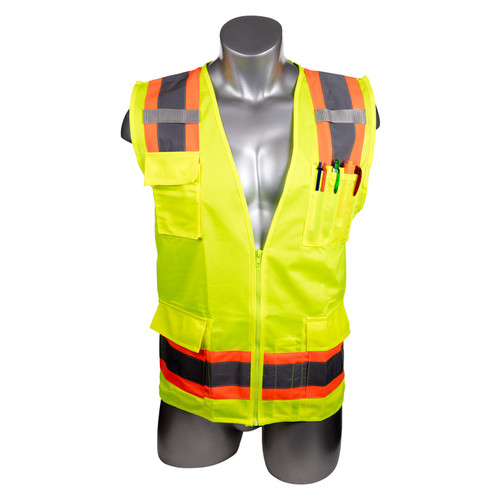High Visibility Yellow Safety Surveyor Vest - XL