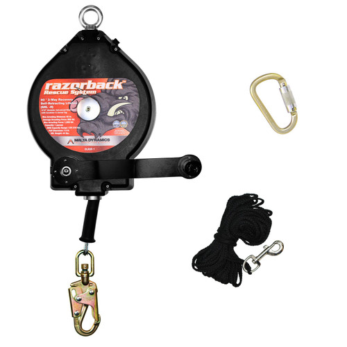 100  Razorback 3-Way Recovery SRL With Snap Hook, Class SRL-R
