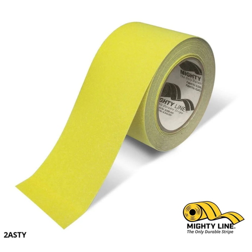 Mighty Line 2" Yellow AntiSlip Safety Floor Tape - 60' Roll