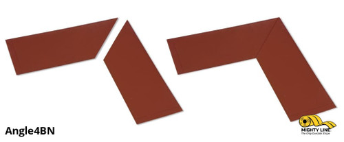 4" Wide Solid BROWN 10" Long Angle - Pack of 25