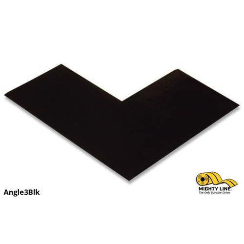 Mighty Line 3" Wide Solid Black Angle - Pack of 100 - Floor Tape & Floor Marking