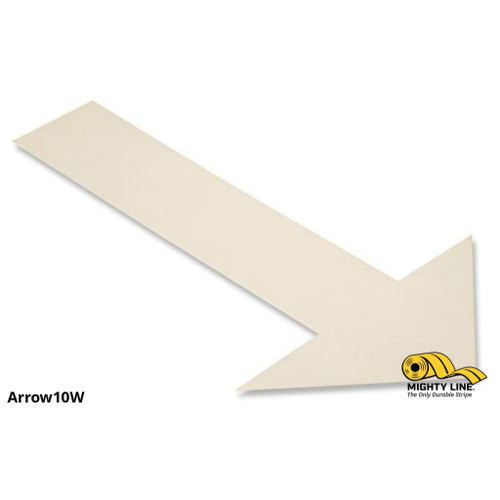 Mighty Line Solid White Arrow - Pack of 50 - Floor Marking