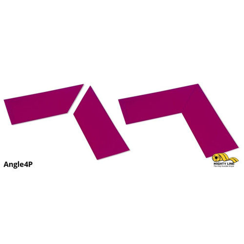 Mighty Line 4" Wide Solid Purple 10" Long Angle - Pack of 25