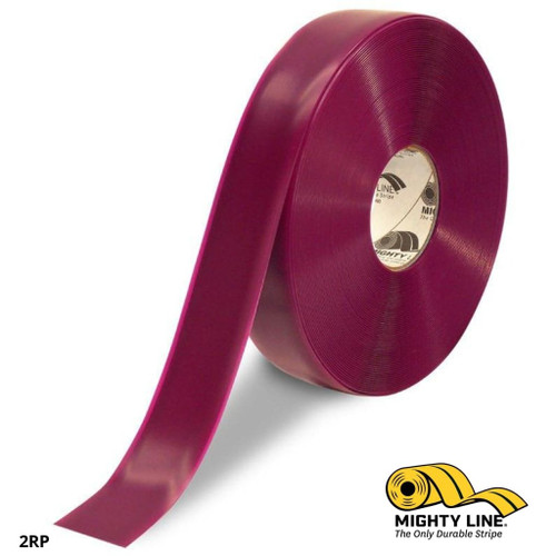 Mighty Line 2" Purple Solid Color Tape - 100' Roll - Safety Floor Tape