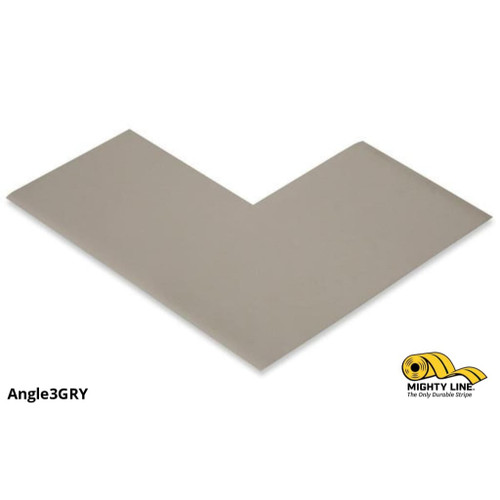 Mighty Line 3" Wide Solid Gray Angle - Pack of 100 - Floor Tape & Floor Marking