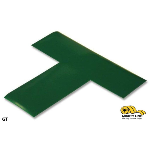 Mighty Line 2" Wide Solid Green T - Pack of 100 - Floor Tape & Floor Marking