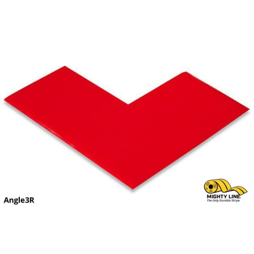 Mighty Line 3" Wide Solid Red Angle - Pack of 100 - Floor Tape & Floor Marking